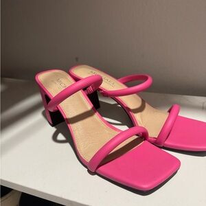 Michael by Michael Shannon Vibrant Pink Heeled Sandals